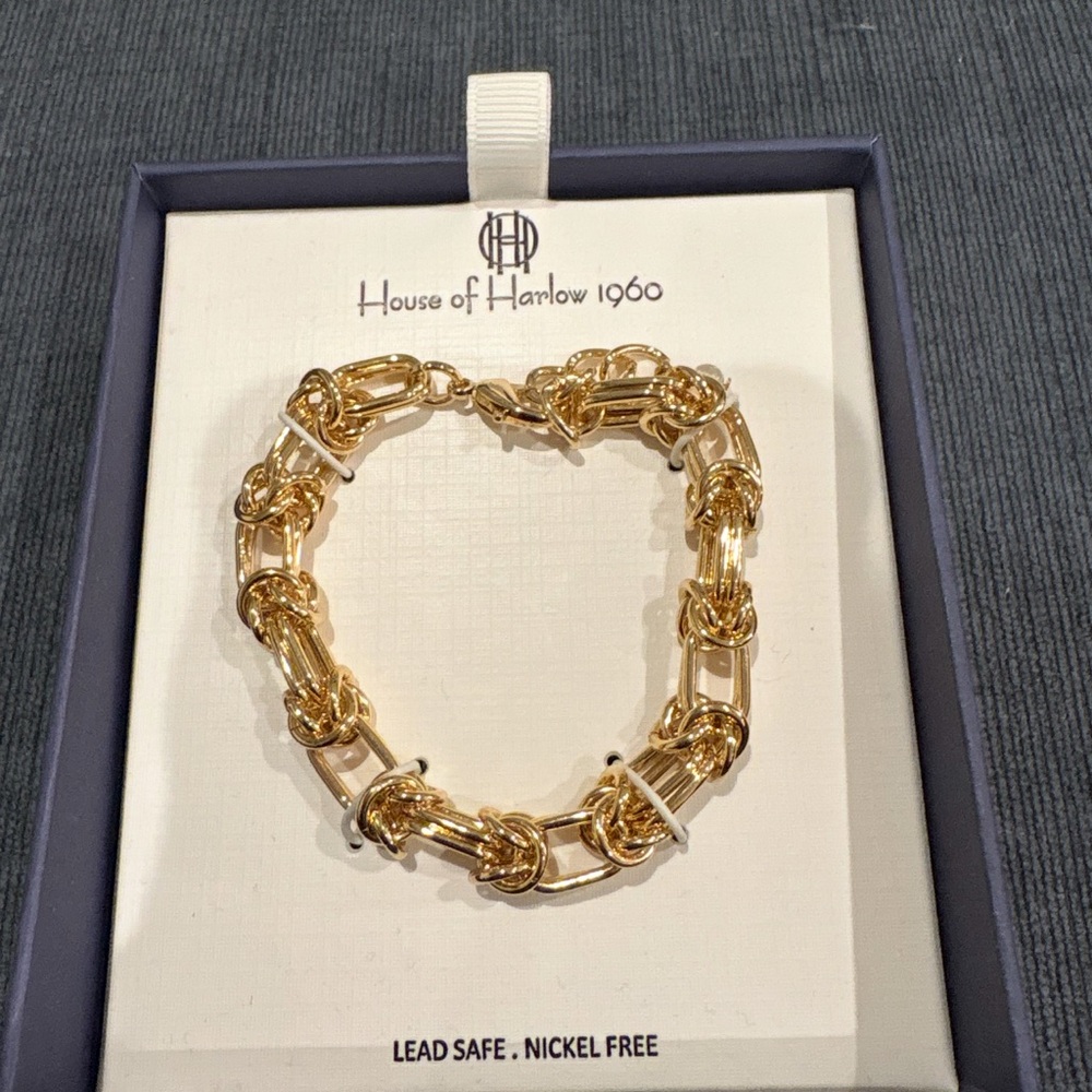 House of Harlow 1960 Gold Chain Bracelet - Picture 3 of 3